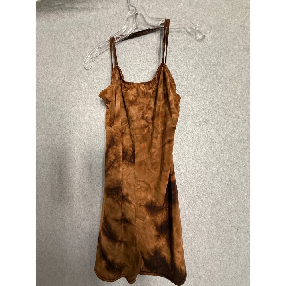 Weissman Designs for‎ Dance Unitard LA Large Adult Brown Tie Dye Stretch Grunge